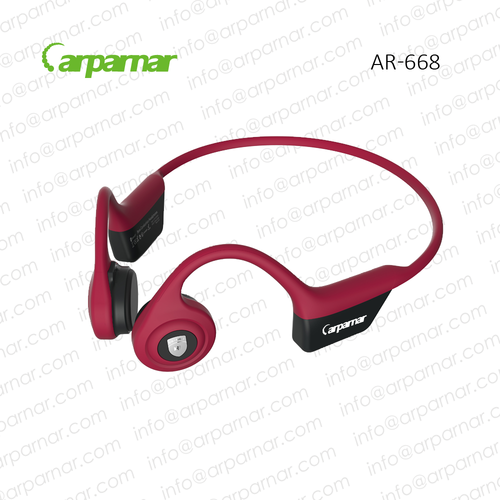 AR-668-darkred arparnar bone conduction headphone